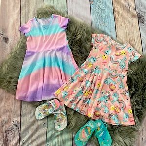 The Children’s Place Pastel Skater Dresses 2-Piece Set Size 4T